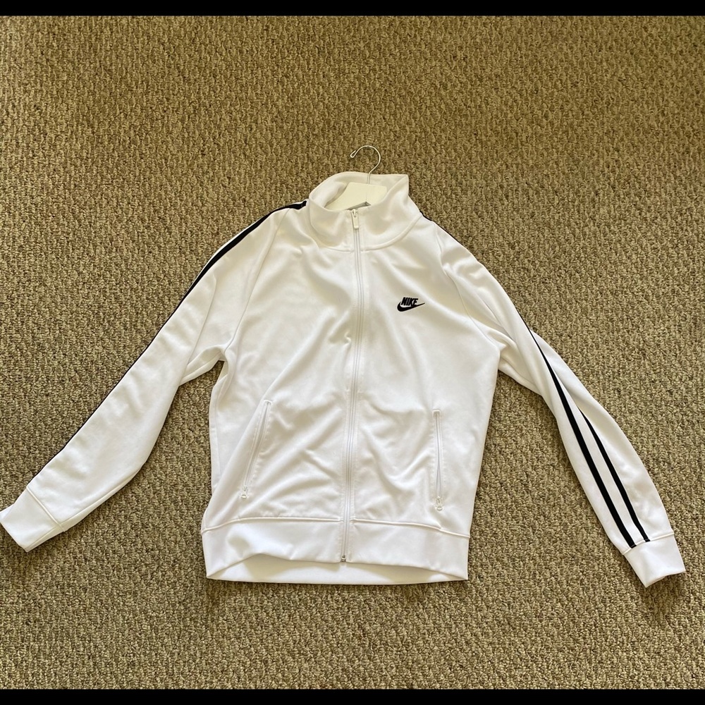 White Nike track jacket